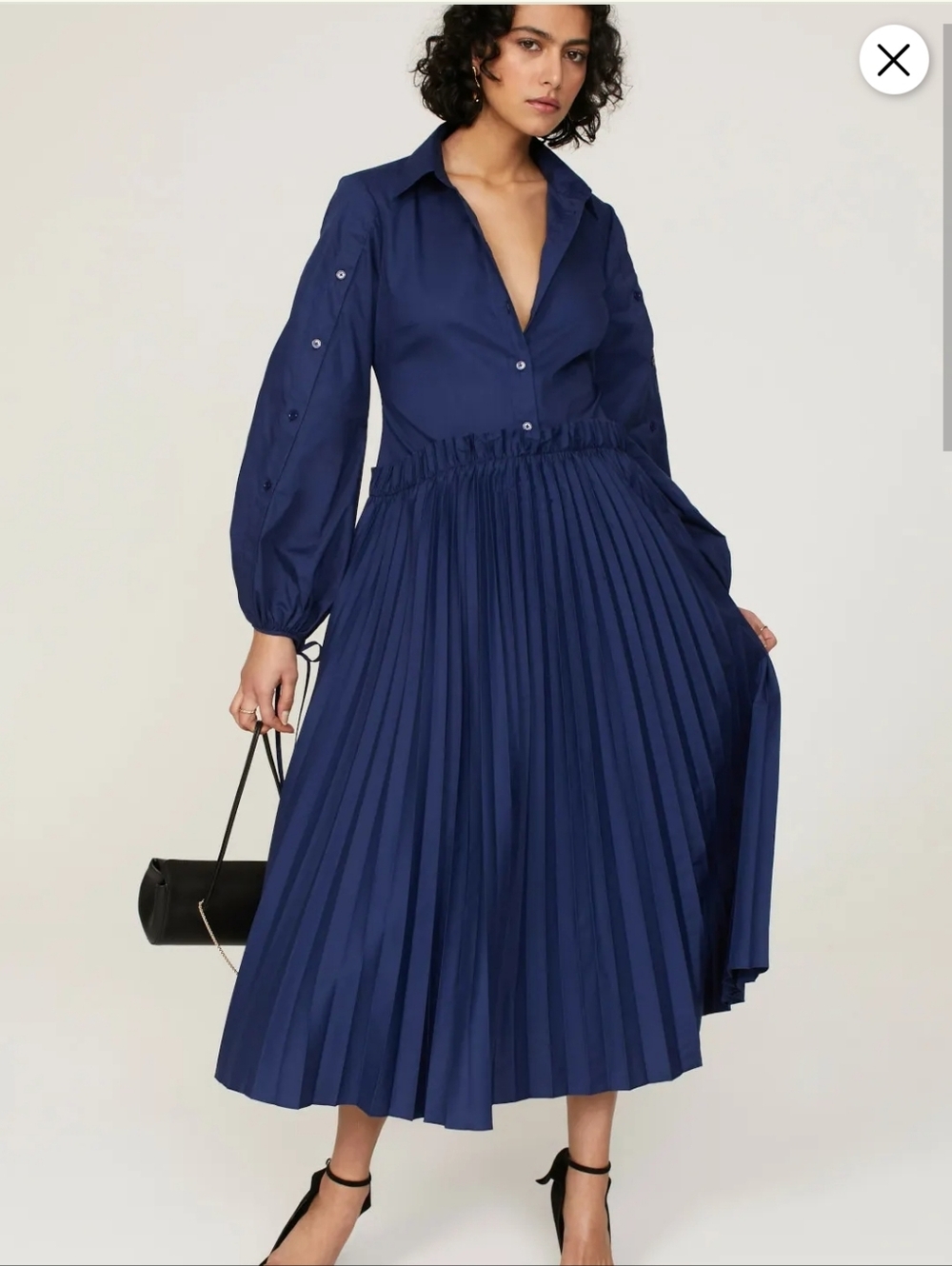 Bibhu Mohapatra Pleated Shirt Dress Size 6 MSRP $465